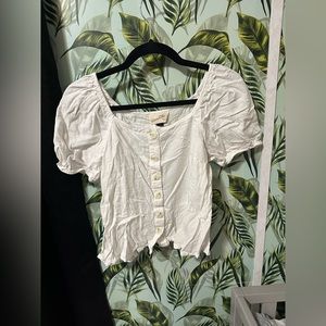 White peplum button up universal thread shirt